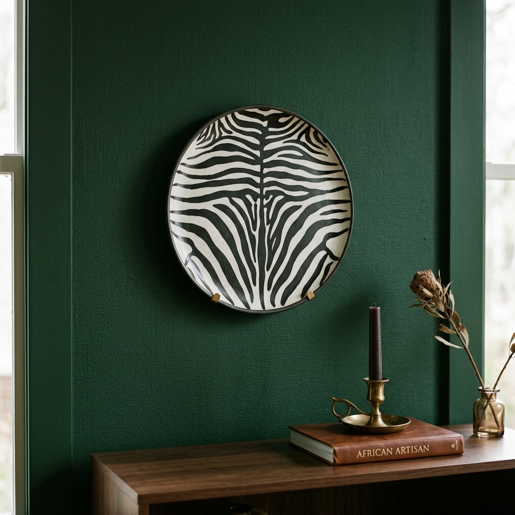 Striped Ceramic Decor Plate